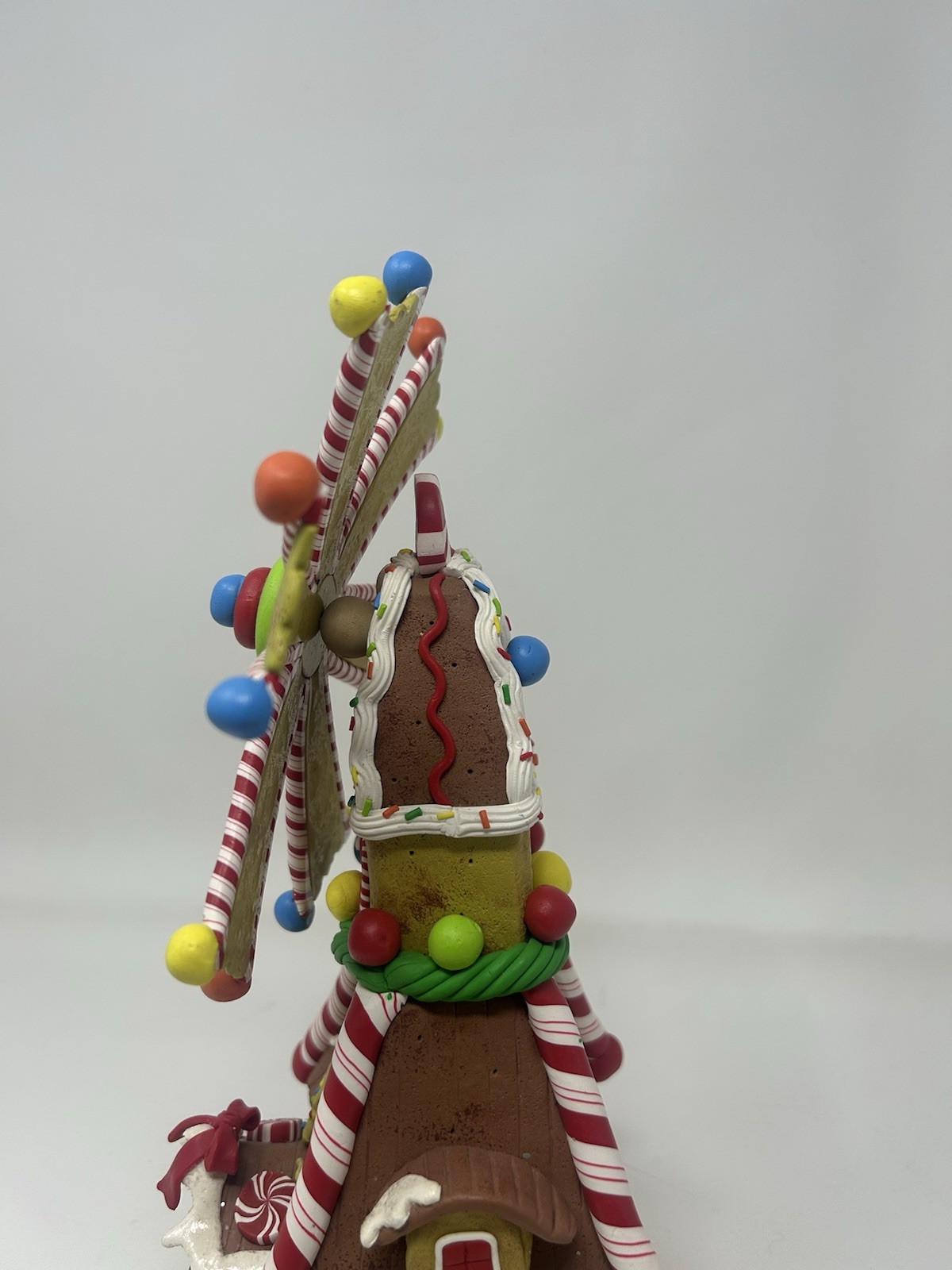 Christmas Gingerbread House Decoration-Windmill-Candy-Multicolor