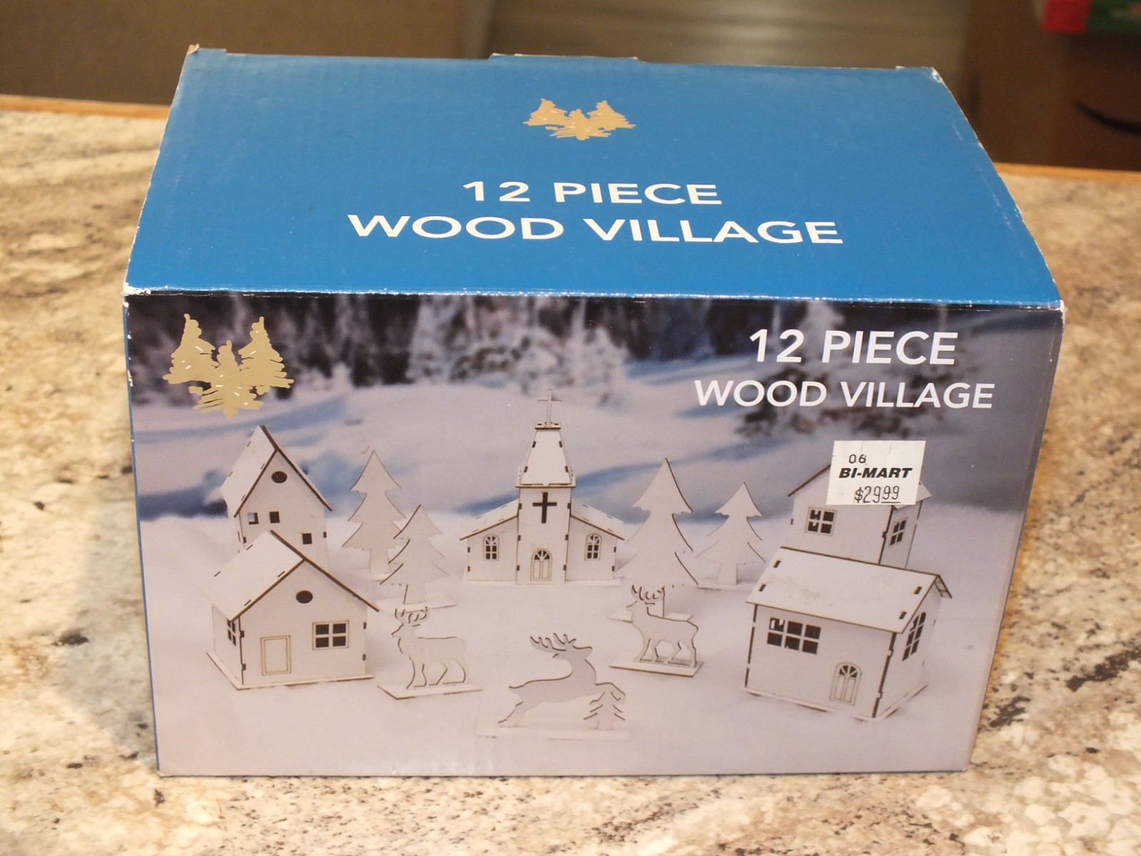12 Piece Wooden Village