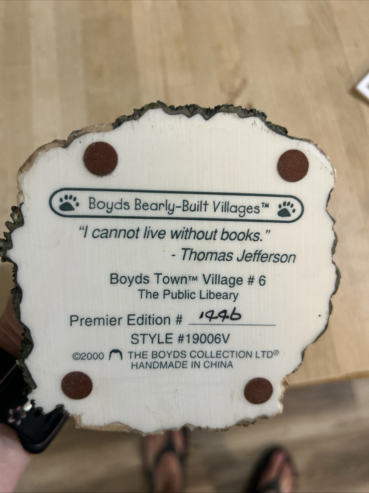 Boyd’s Barely Built Village – I Cannot Lives Without Book. Very Rare