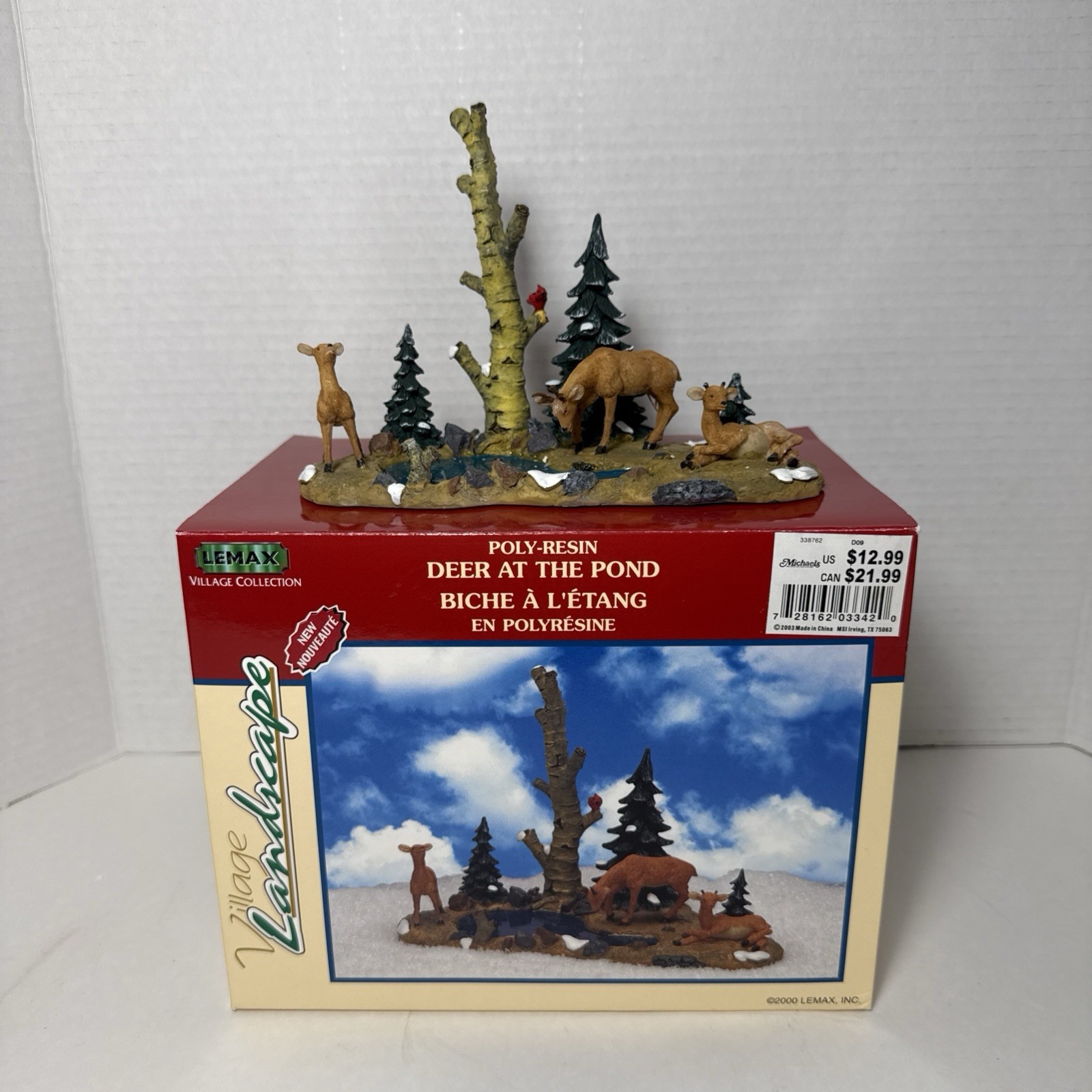 Lemax Enchanted Forest Poly Resin Feeding Deer 03327 Retired 2002 With Box