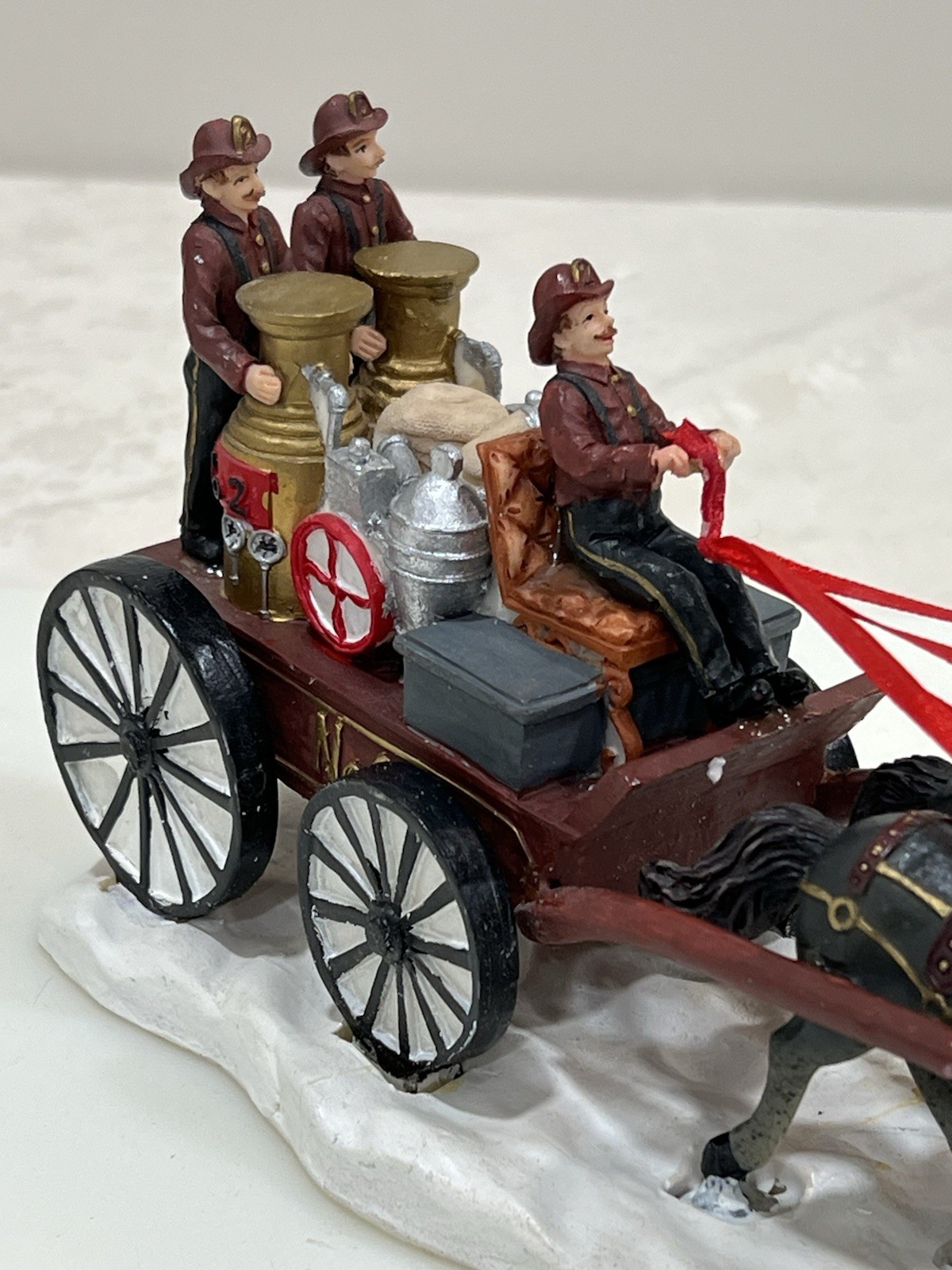 Victorian Village Collectibles “The Old Towne Horse Drawn Fire Engine” 1999