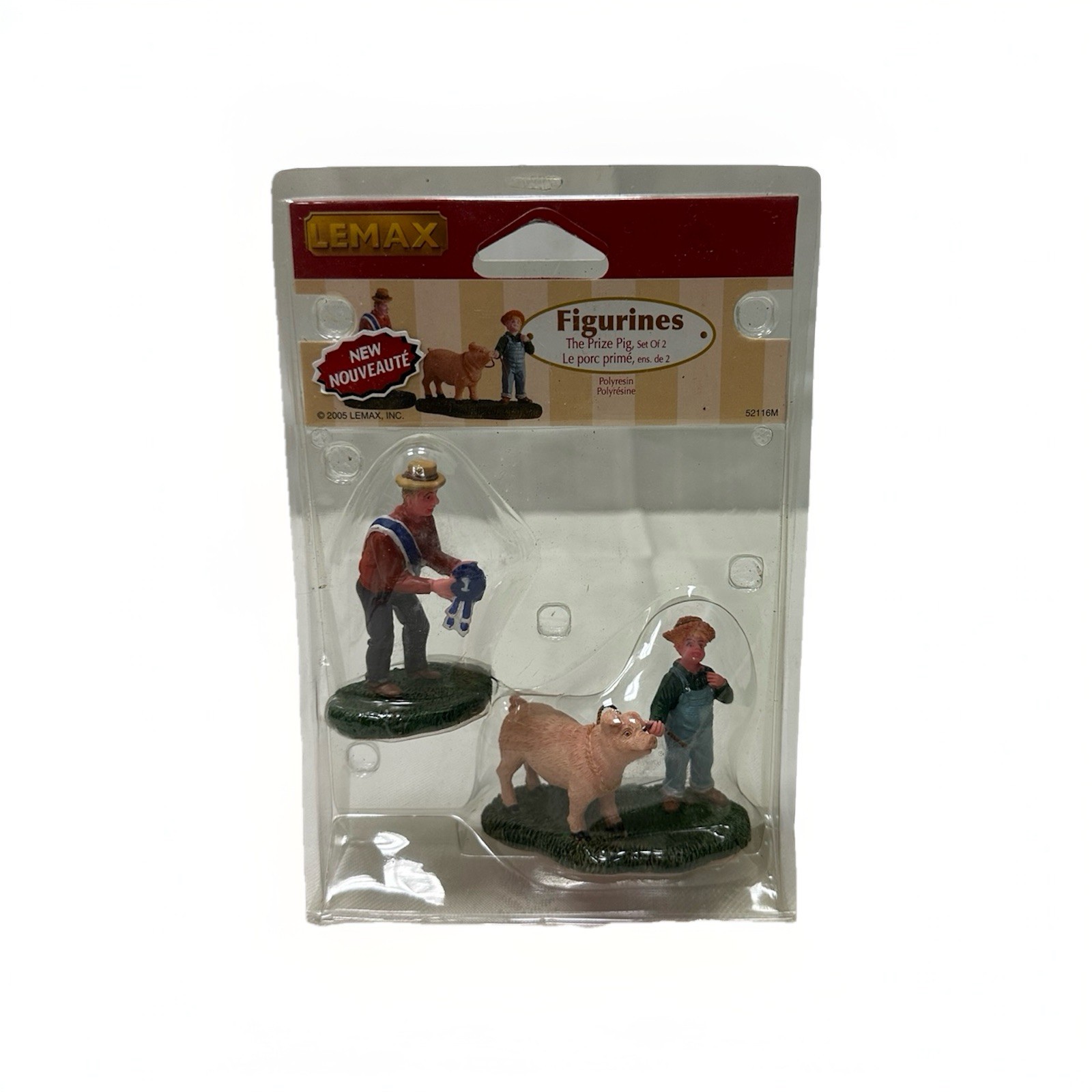 LEMAX THE PRIZE PIG FIGURINES #52116M NEW 2005 1st Place Set Of Two
