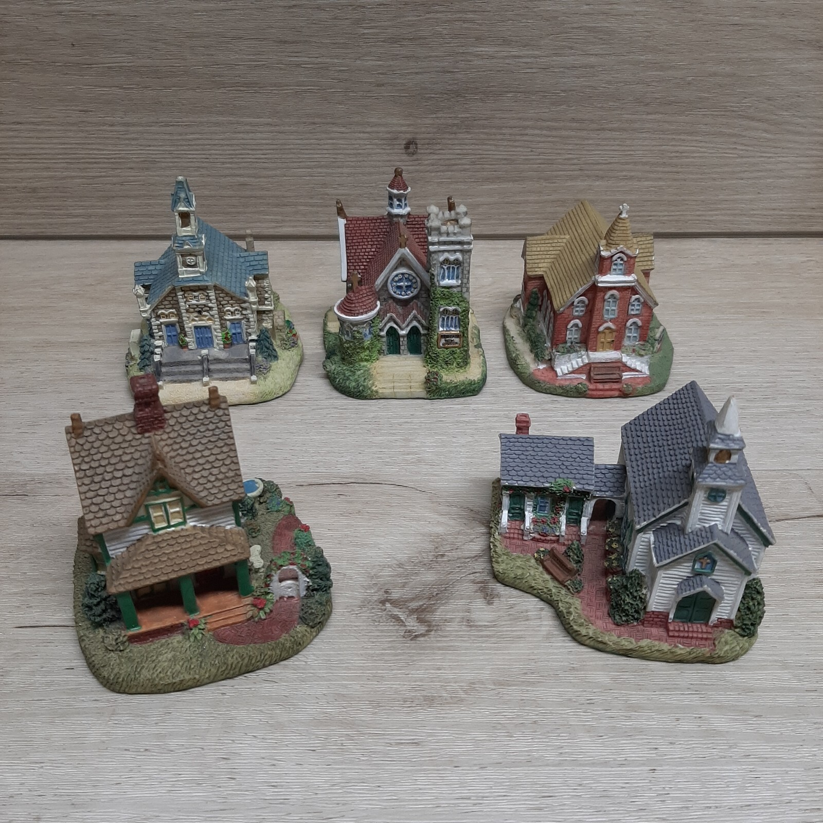 Vintage 1990s International Resourcing Services Village Lot Of 5 Church