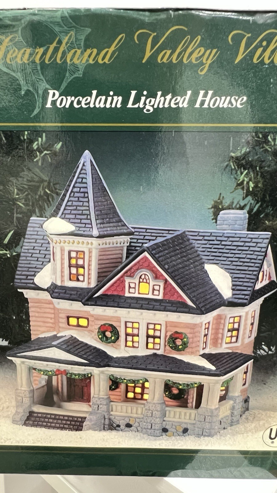 Heartland Valley Village “ Pink Victorian” Lighted House 1998 Excellent W/Box