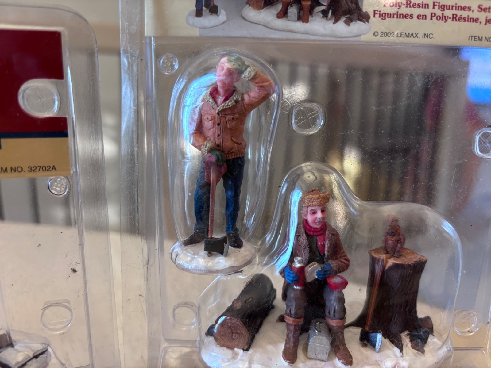 Christmas Village Figurine Lot Lemax Santas Workbench Currier Ives Holiday Time