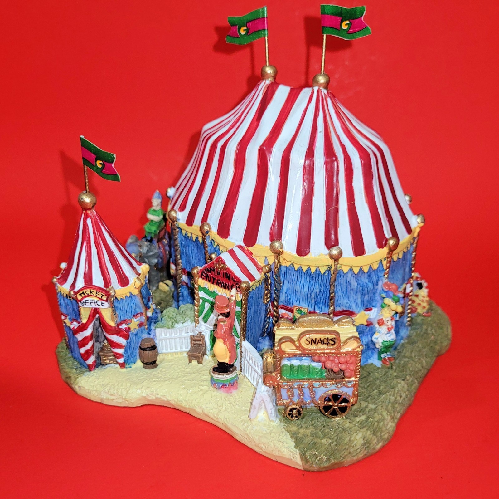VTG Rare 1998 Liberty Falls Circus Big Top Entrance Miniature Village AH1149