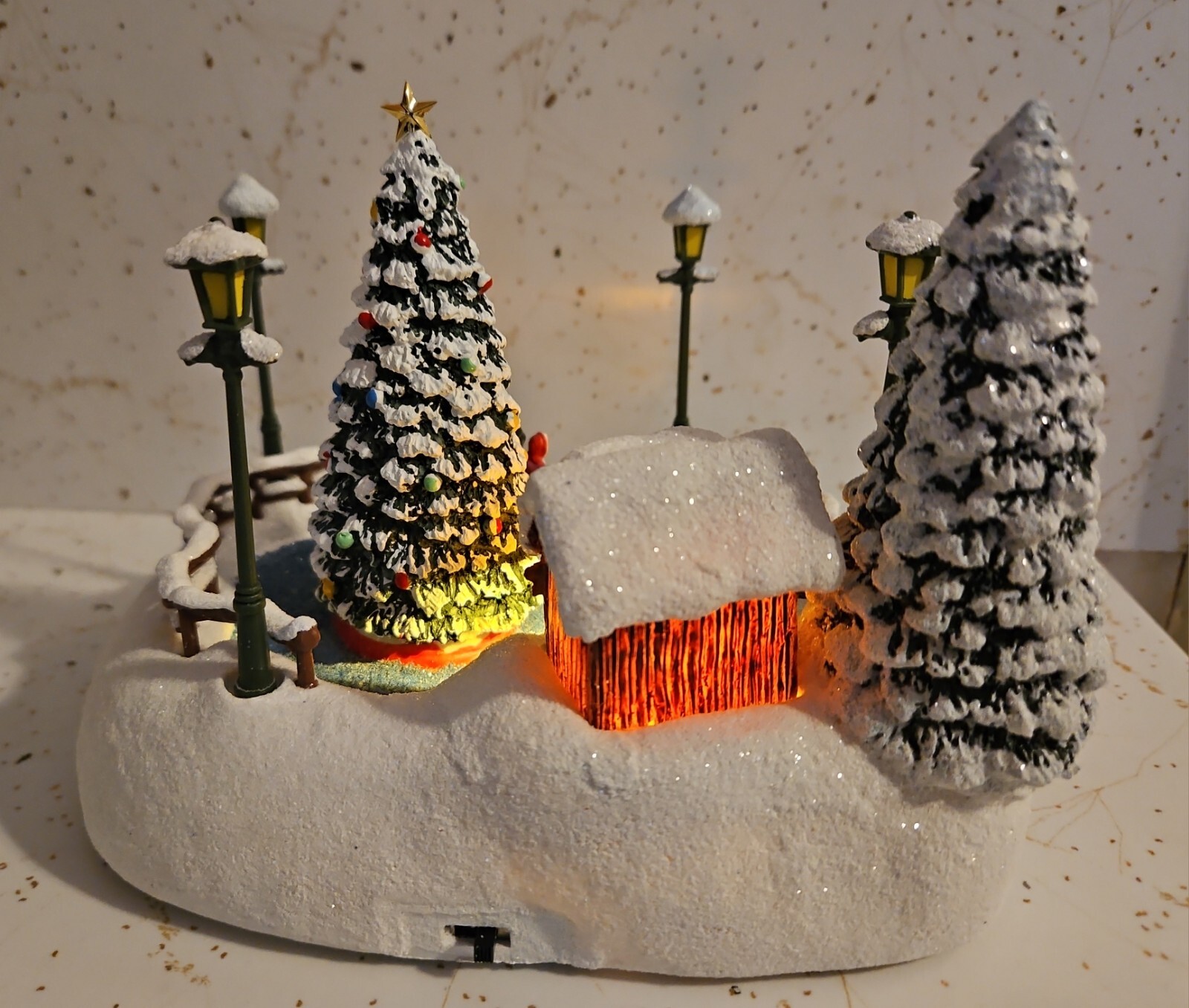 2024 Teleflora Thomas Kinkade Skating Rink “Oh What Fun” Light Up Keepsake