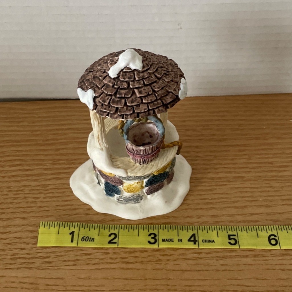 Vintage Lemax Stone Wishing Well Christmas Village Accessory Caldor Made Taiwan