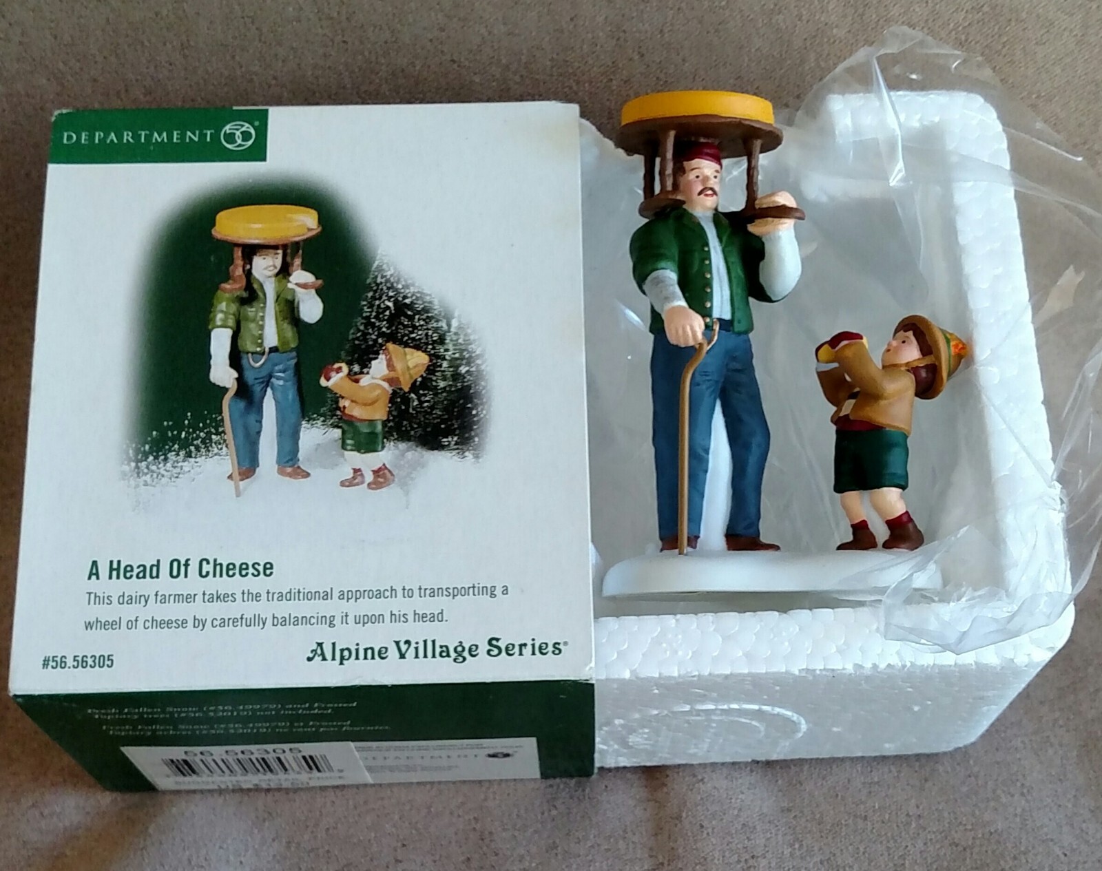 A Head Of Cheese #56305 Department 56 Alpine Village -BUYER GUARANTEE