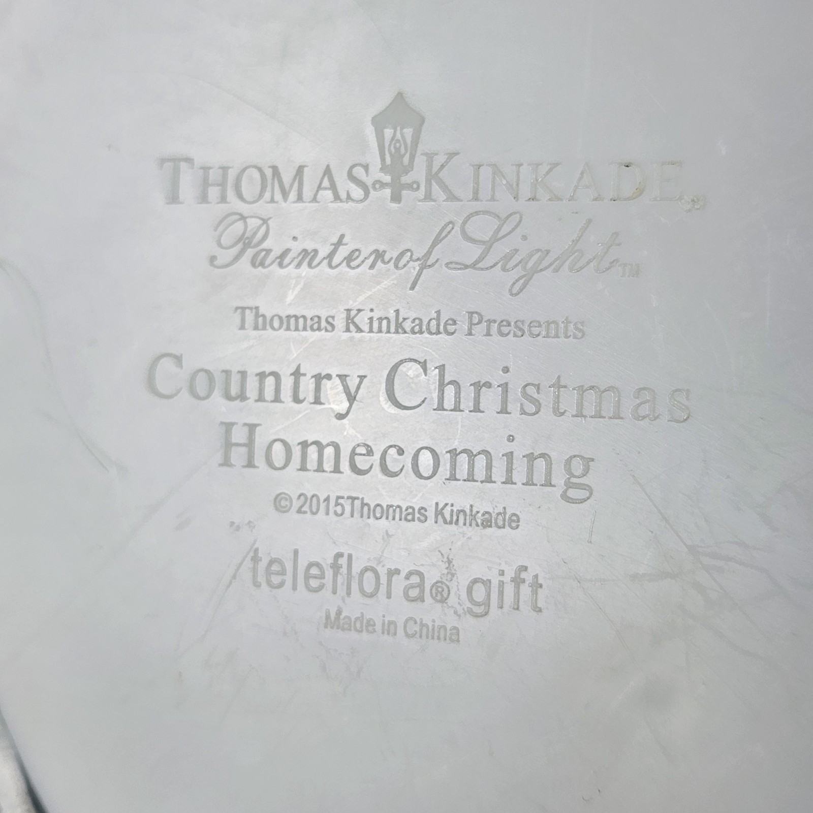 Thomas Kinkade Country Christmas Homecoming Light-Up House 2015 Teleflora