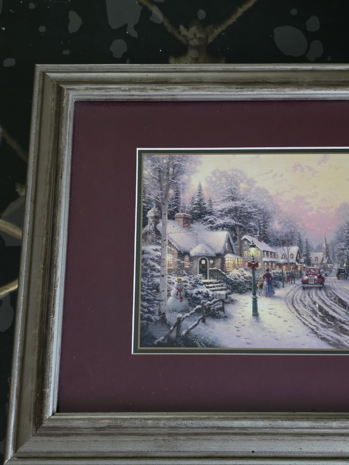 Vintage Thomas Kinkade “VILLAGE Christmas “ Print