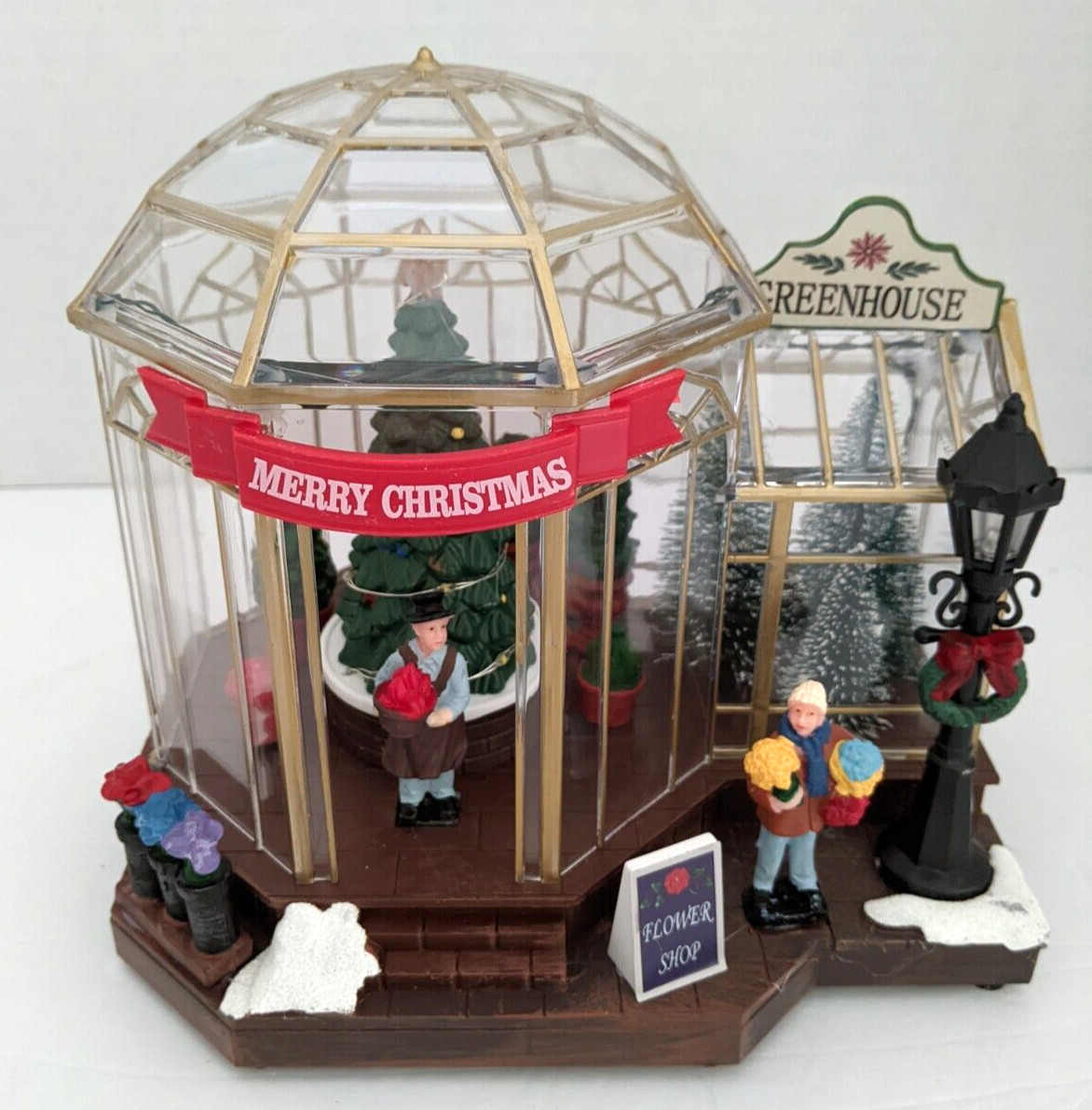 New 2024 Christmas GREENHOUSE by Holiday Time Lights Up & Plays 8 Carols VIDEO