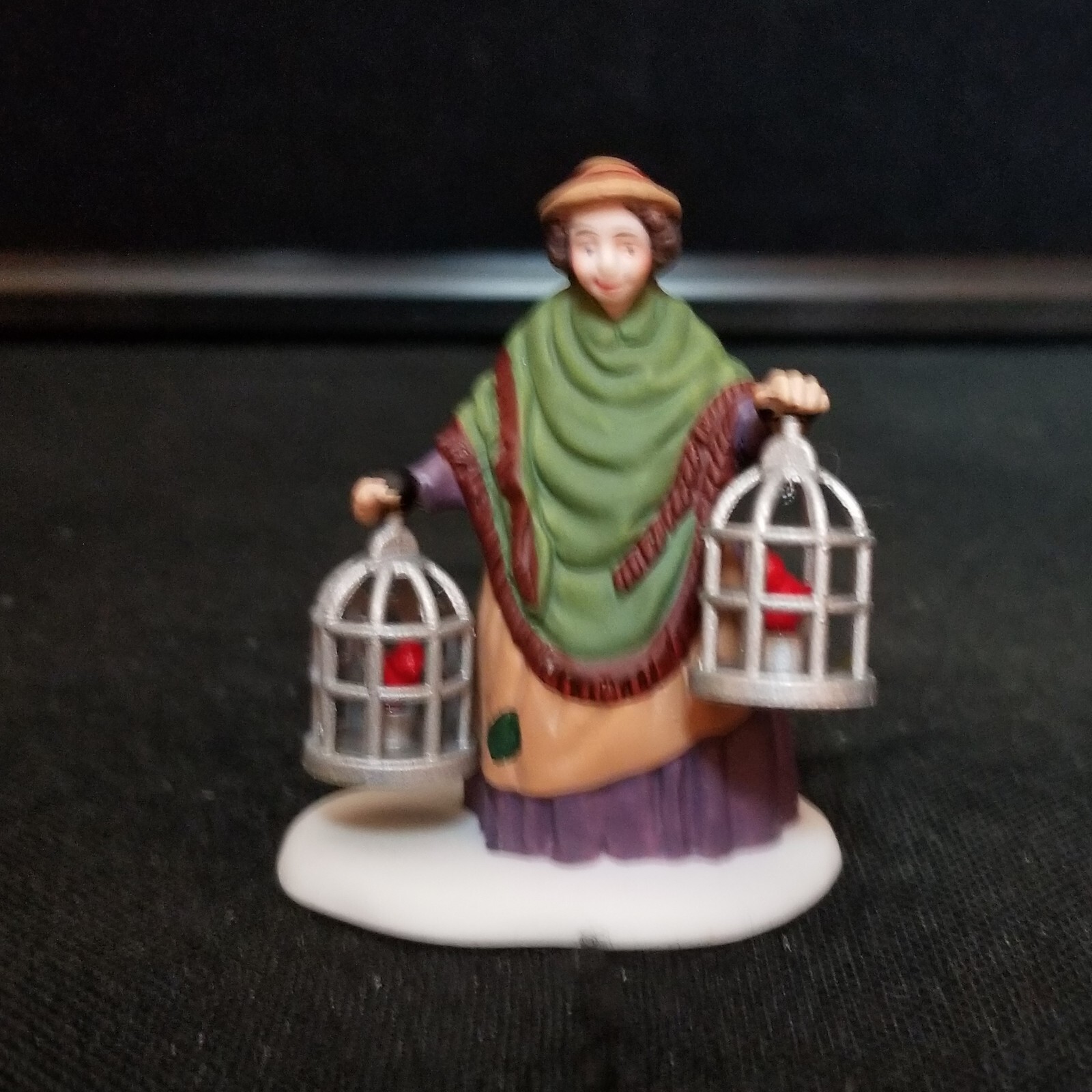 Vtg Dept 56 Heritage Village The Bird Seller Figure Set 5803-3