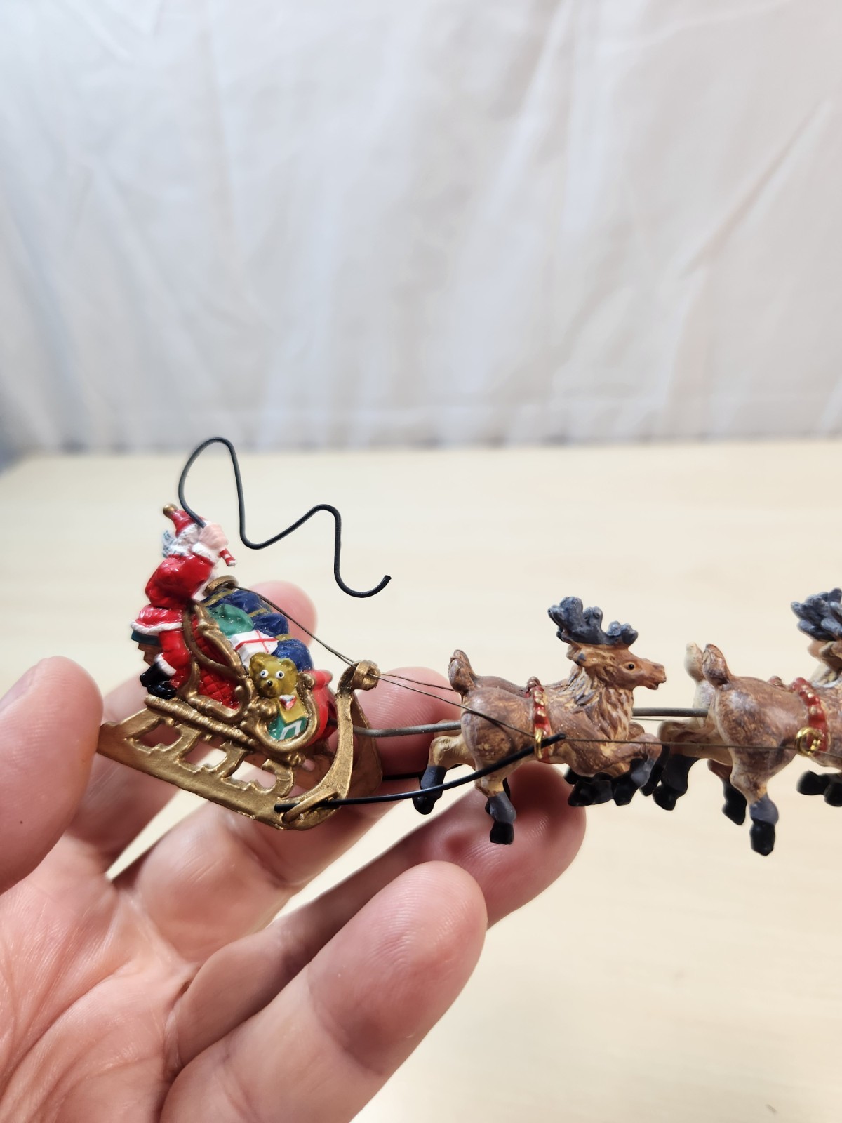 Department 56 Santa Sleigh 8 Reindeer Christmas Figurine Up Up Away Replacement