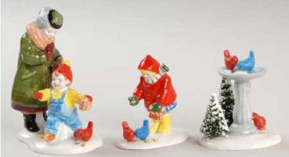 Dept 56 – Original Snow Village – ‘Feeding the Birds (Set of 3)’ #54739