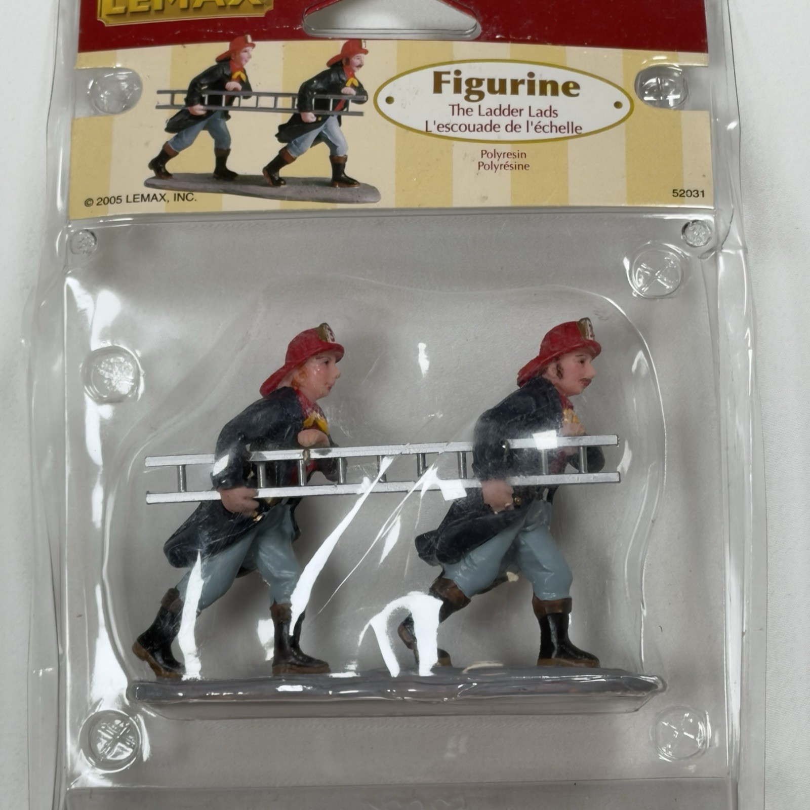 Lemax 52031 Ladder Lads Figurine Firemen Christmas Village Figure Retired 2005