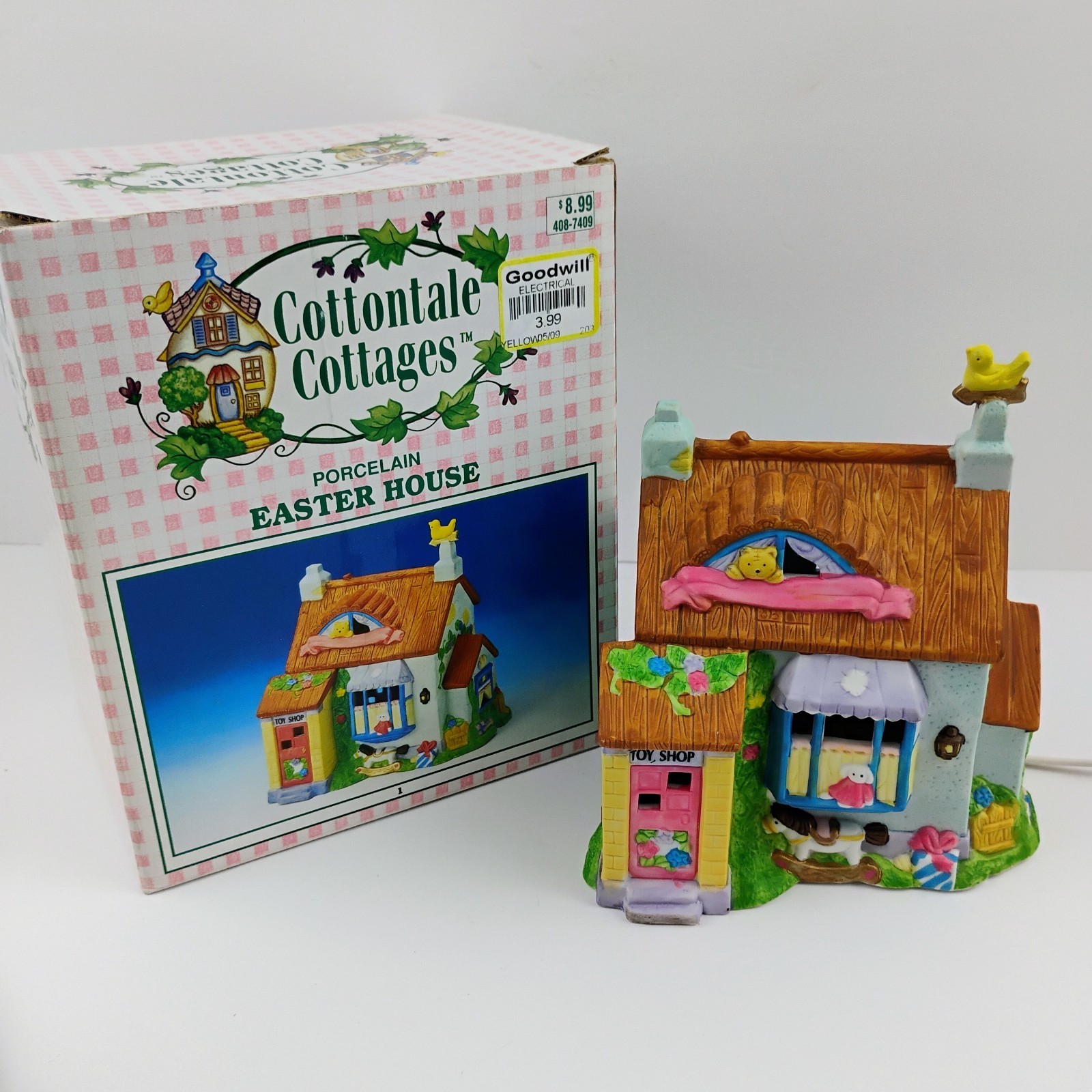 Cottontale Cottages Toy Shop Porcelain Easter House Village VTG Cottagecore