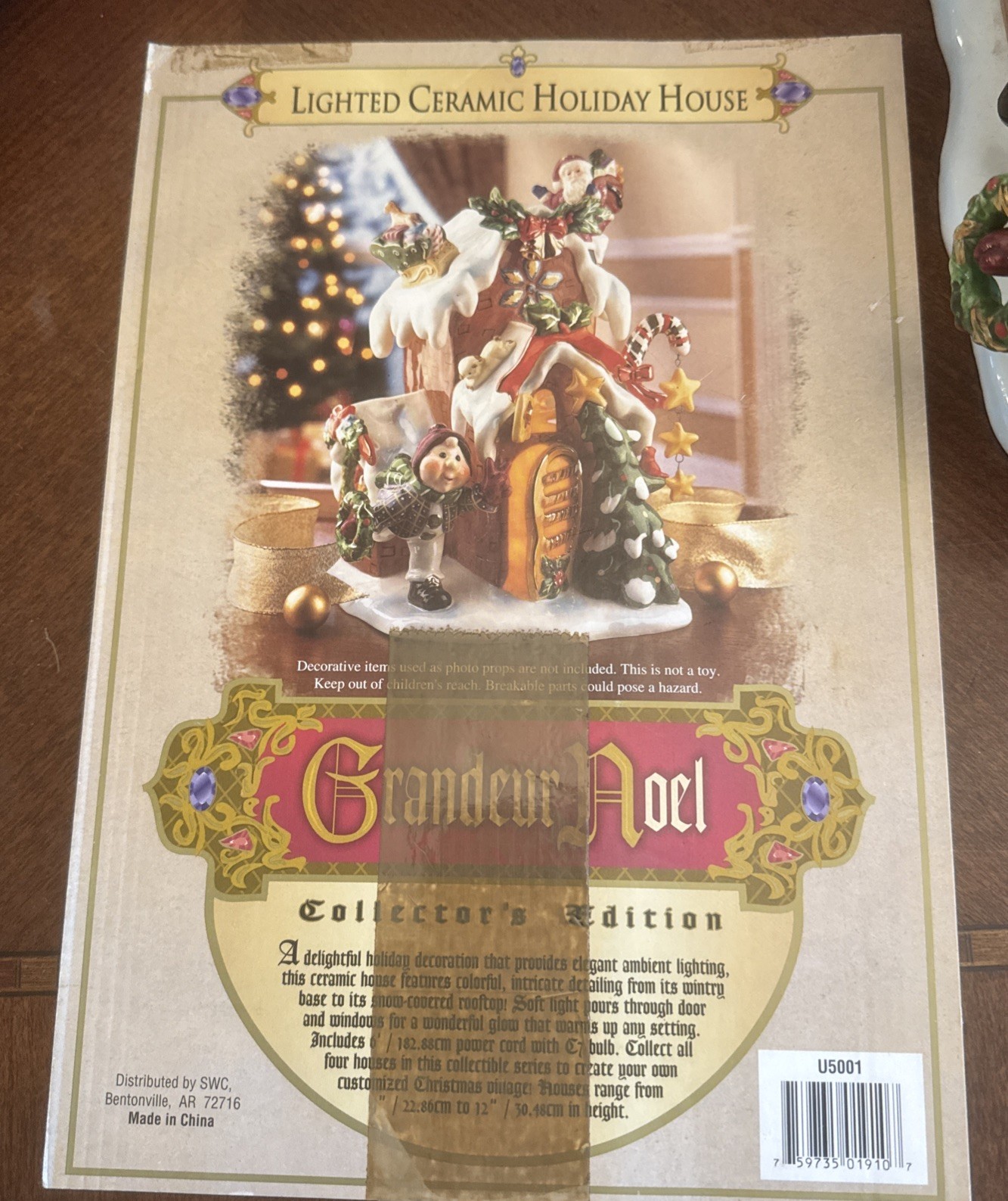 Grandeur Noel Lighted Holiday Christmas Snowman House 9″ Ceramic