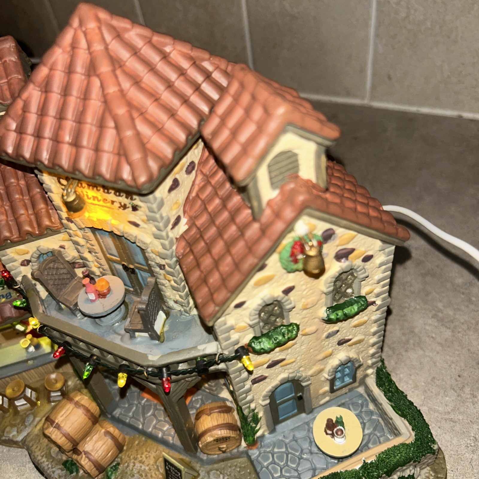 Lemax Chambon Winery Christmas Village Lighted 2009 Carole Towne TESTED WORKING