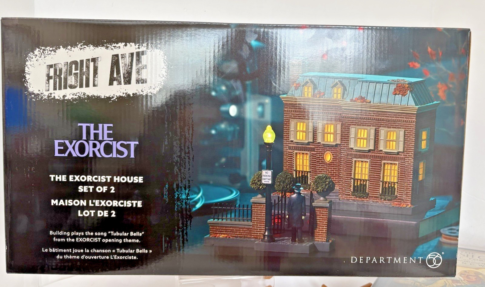 Dept 56 The Exorcist House Fright Ave 6014687 NIB Set 2 Musical Building Hallowe