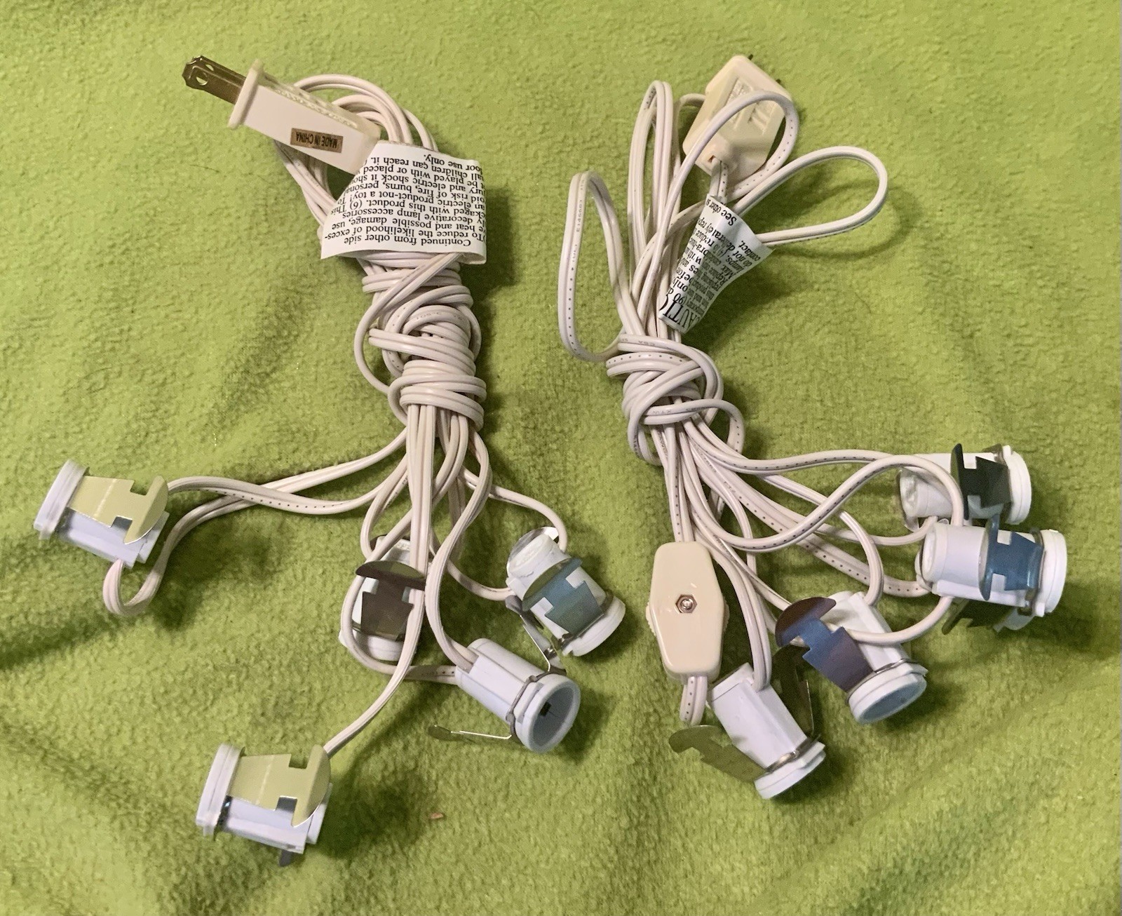 2 Cord Sets (5 light string) For Department 56 & lemax Holiday Village Buildings
