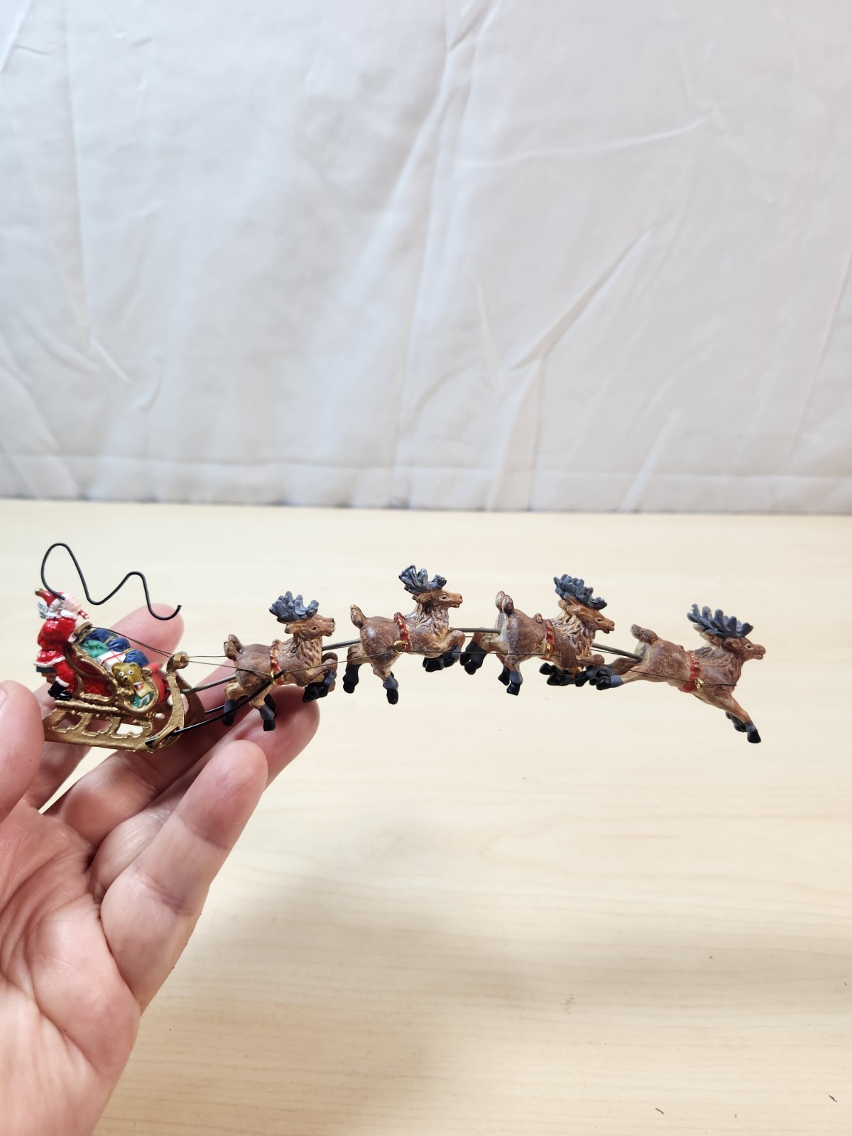 Department 56 Santa Sleigh 8 Reindeer Christmas Figurine Up Up Away Replacement
