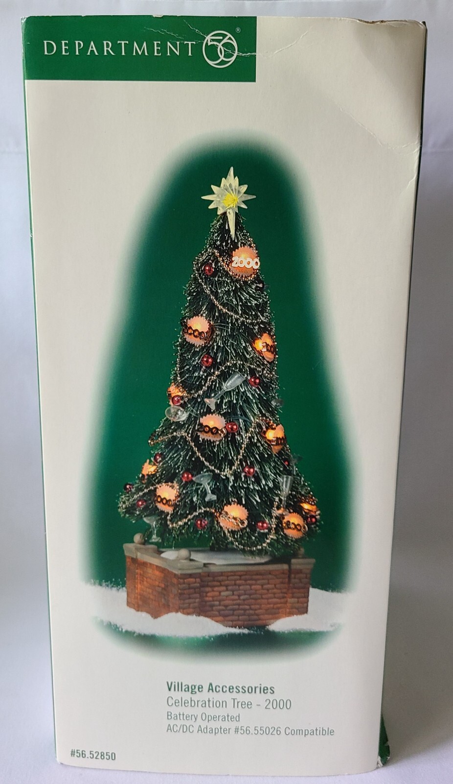 Dept 56 Celebration Tree 2000 56.52850 Battery or AC/DC Operated WORKS Boxed