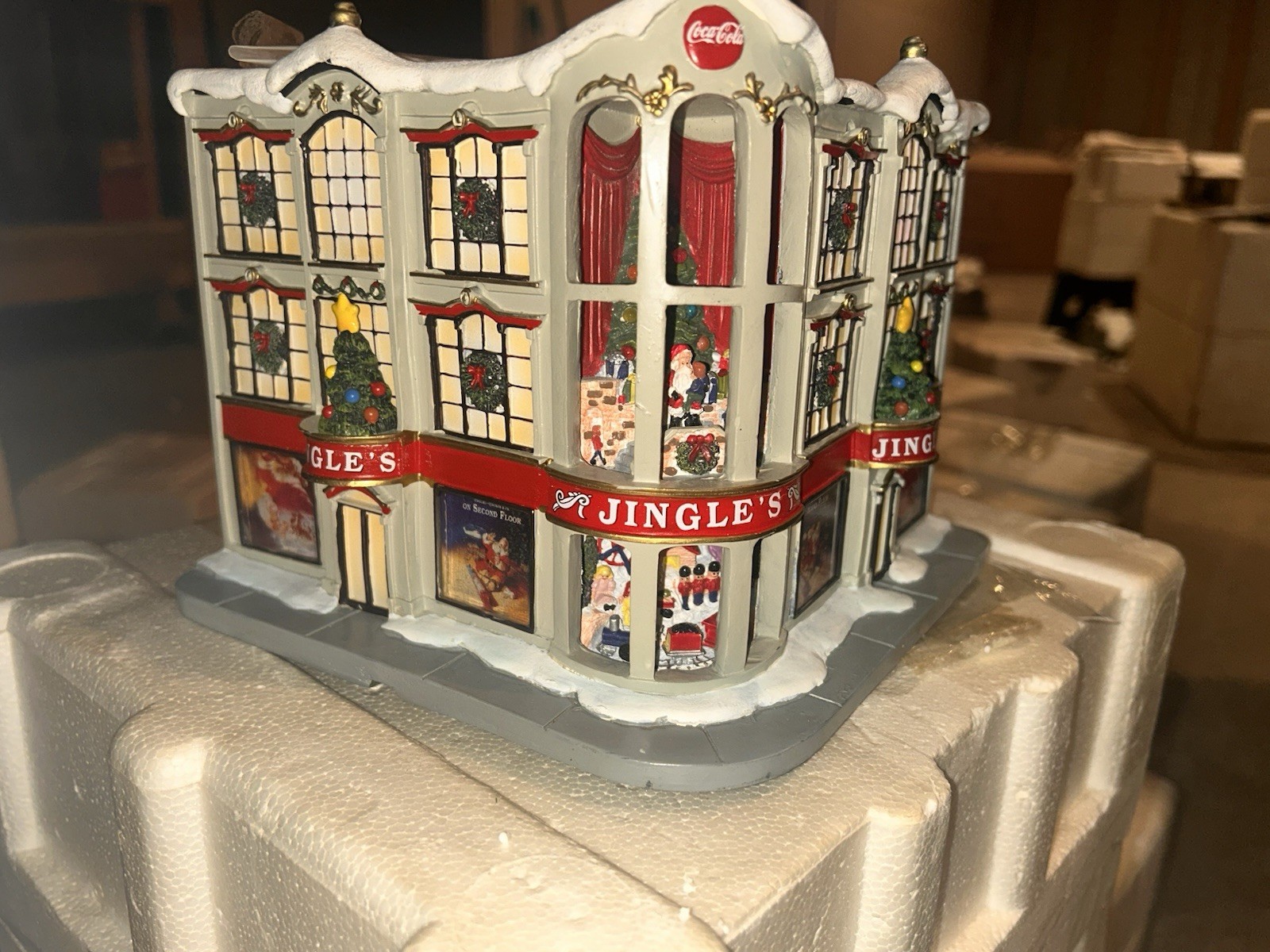 Coca-Cola Jingle’s Christmas Village Building House Ceramic/Porcelain 2003 Box
