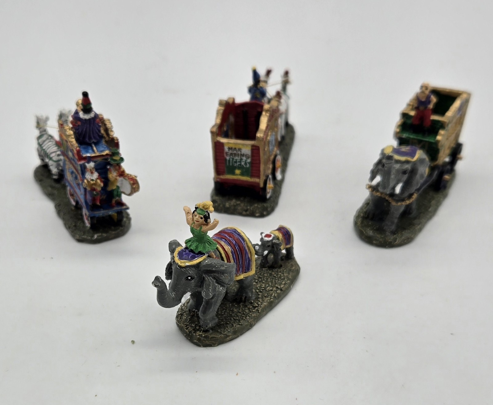 International Resourcing Services IRC Resin Circus Train Figurines Set Of 4.
