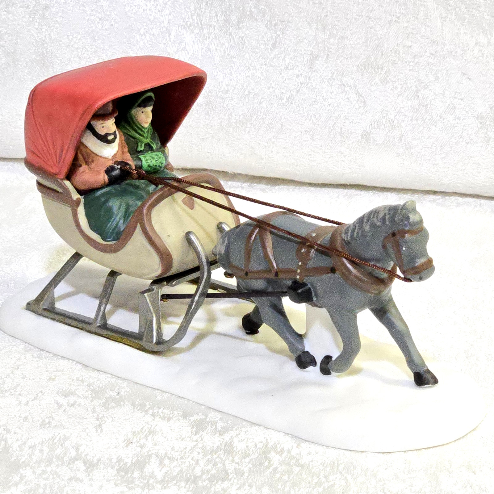 Dept 56 Heritage Village Collection – One Horse Open Sleigh #59820 – EUC