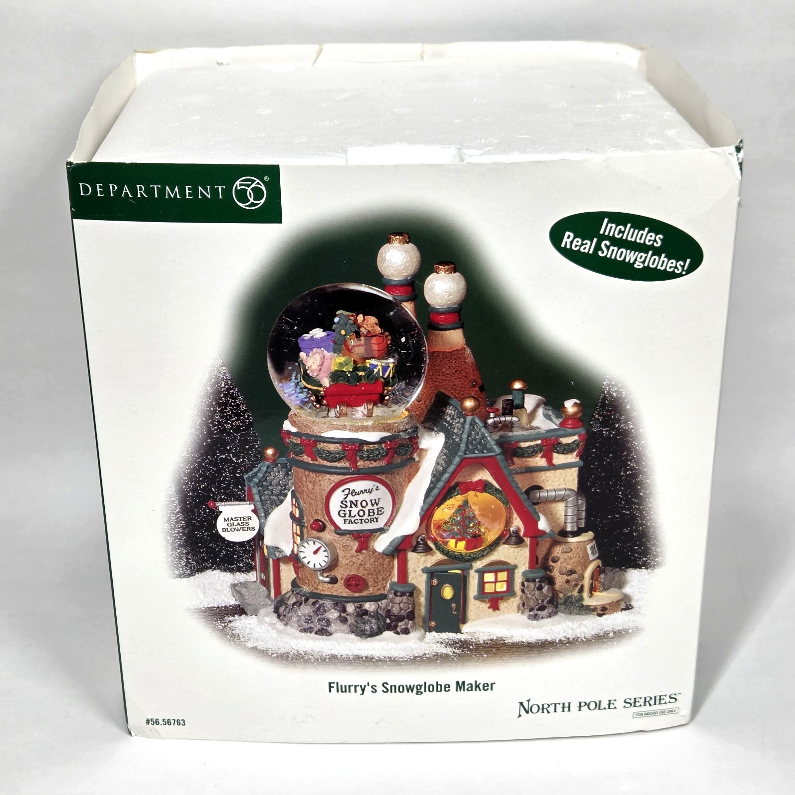 Dept 56 North Pole Series Flurry’s Snowglobe Maker Christmas Village 56763 Box