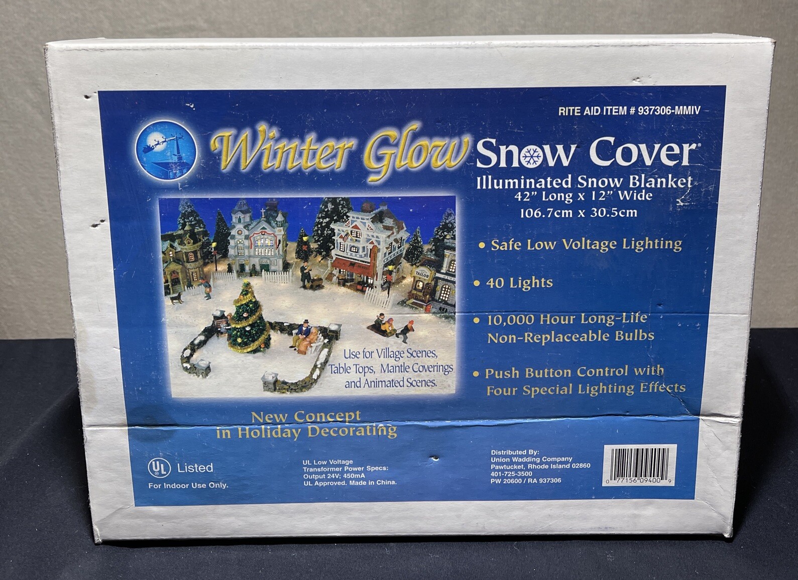 Winter Glow Snow Cover Illuminated Snow Blanket ( with 60 Lights) 48″ X 15″