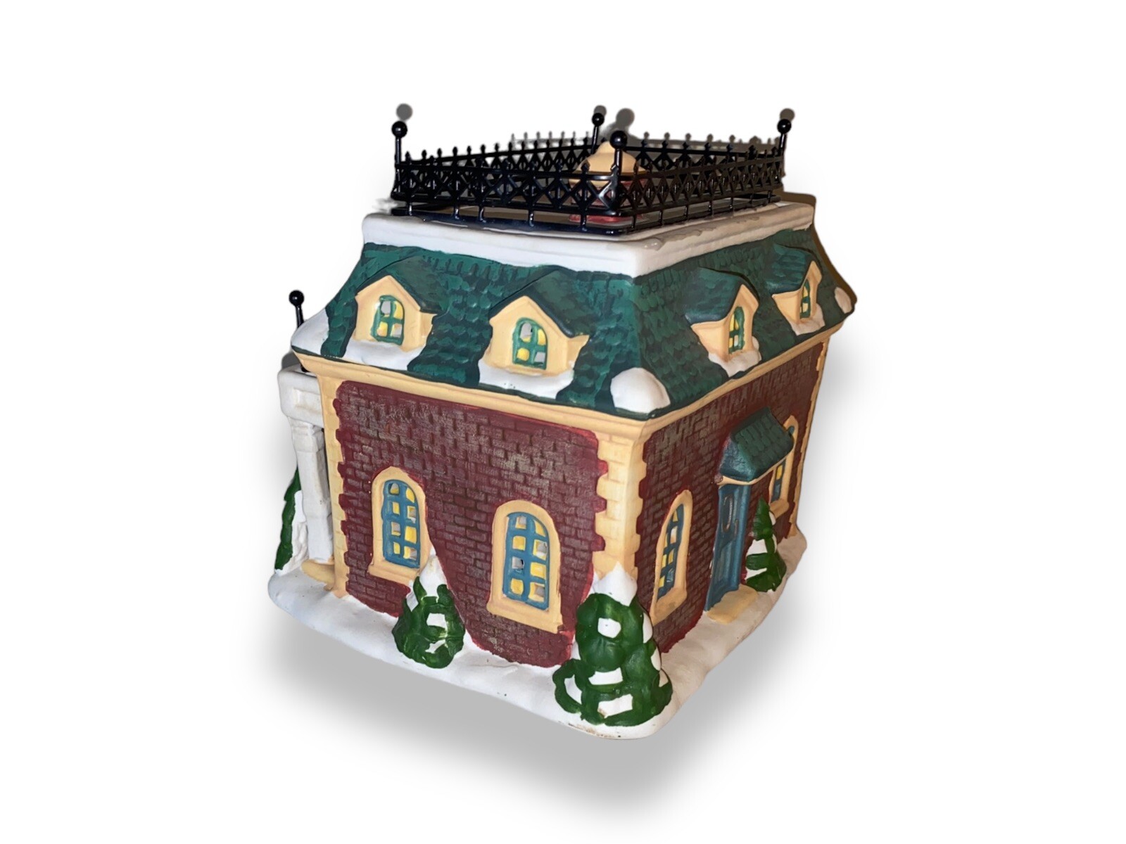 American Greetings Ingleby Village Banker’s House Lighted Ceramic Christmas NIB