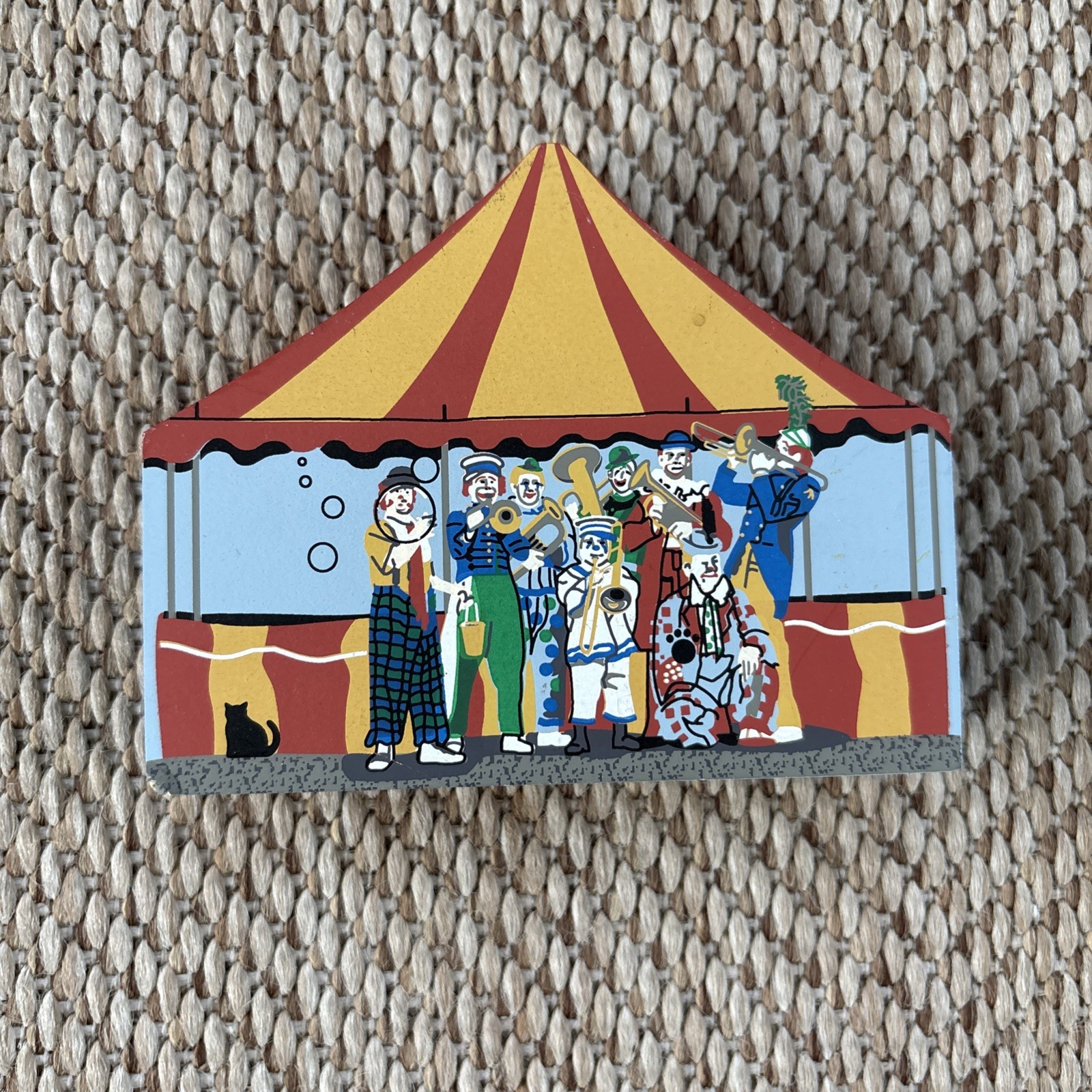 Cats Meow Circus Series Clowns Shelf Sitter Collectible Signed Faline 1998