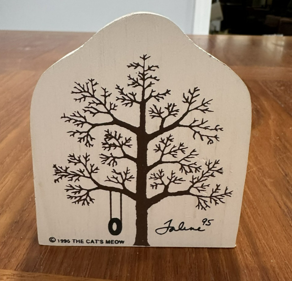 Retired 1995 Cat’s Meow Village Shelf Sitter – WINTER TREE Accessory #260