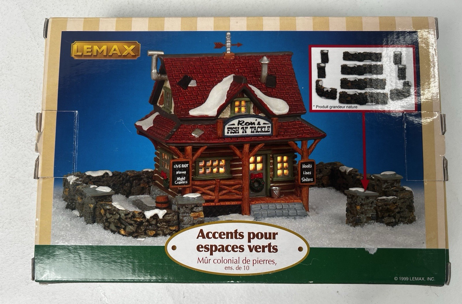 Lemax Landscape Accents Colonial Stone Wall Set Of 10 In Box Christmas Holiday