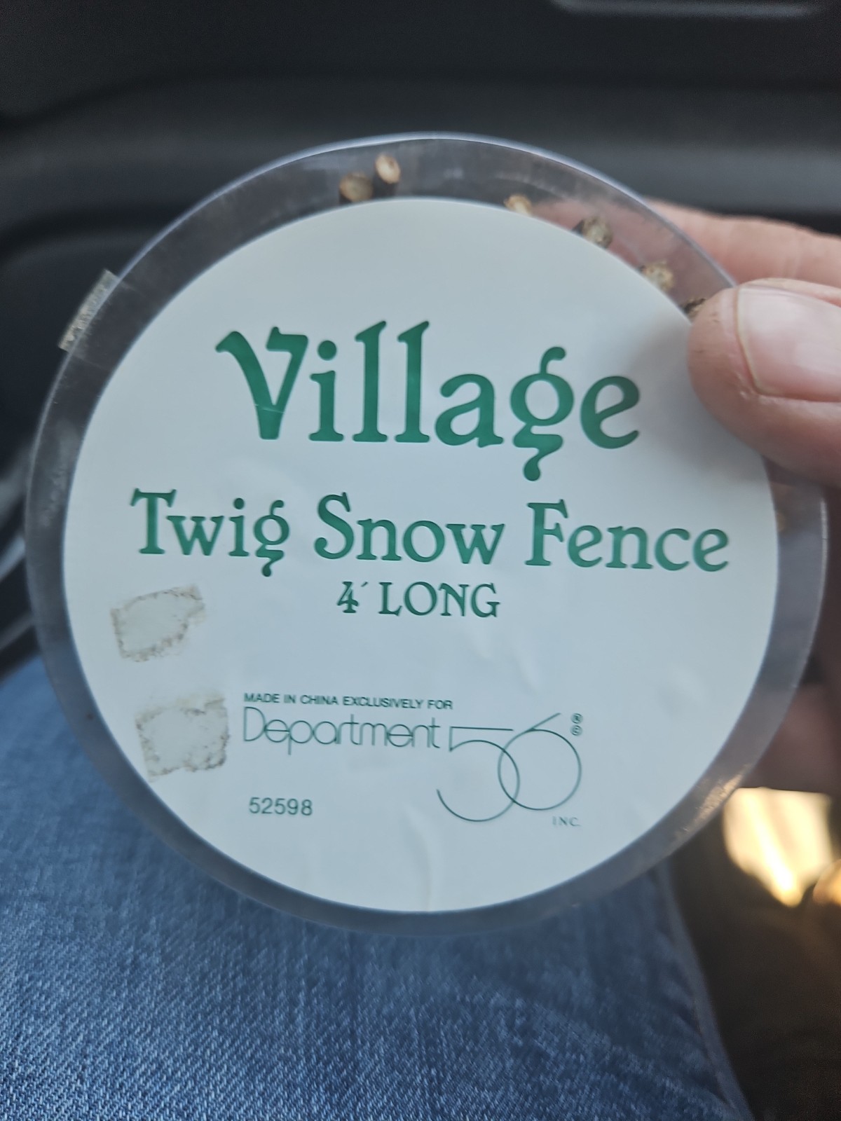 NIP Dept 56 Snow Village Rustic Wood Twig Snow Fence Christmas 4 Ft. Long #52598