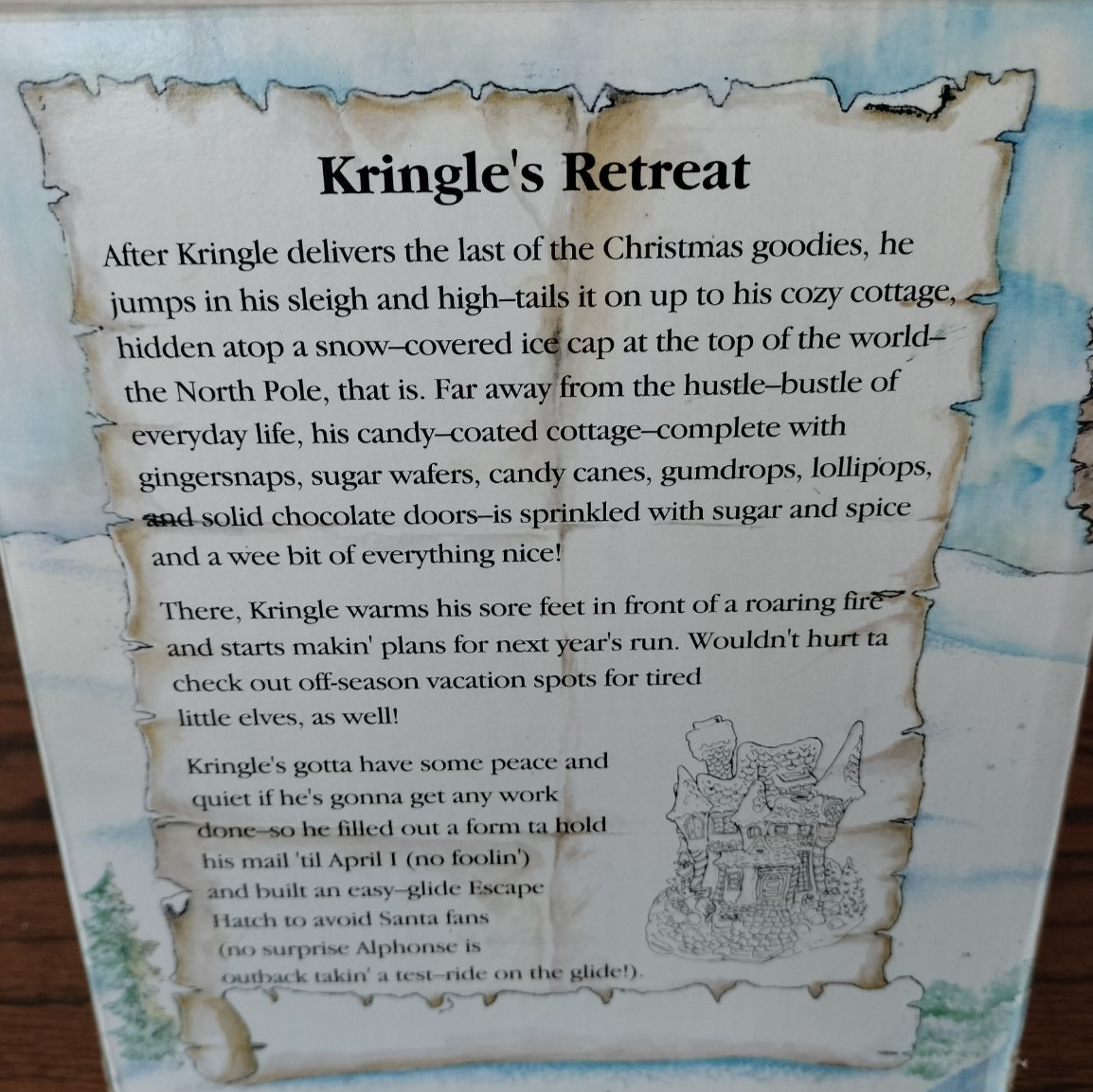 Vtg Boyds Bearly Built Villages Kringle’s Retreat Exclusive Edition With Figures