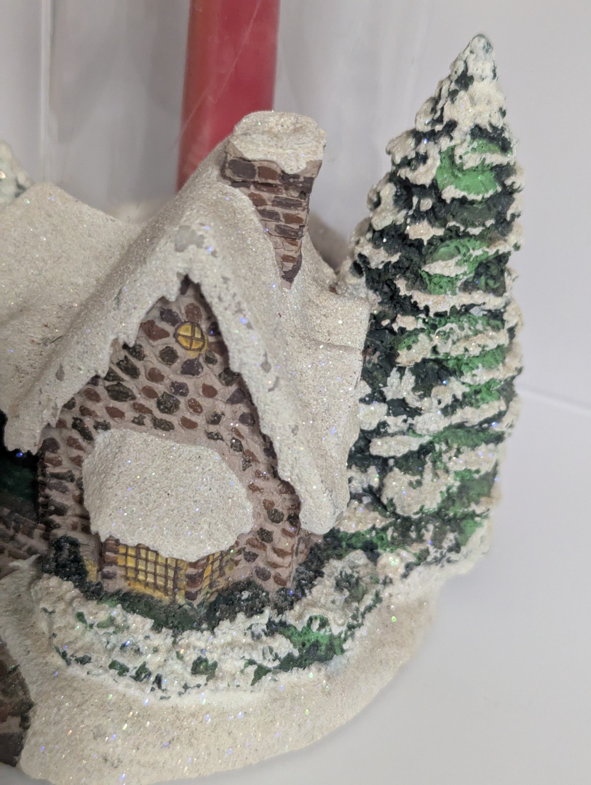 Thomas Kinkade Teleflora Memories of Christmas Candle Holder Santa Globe
