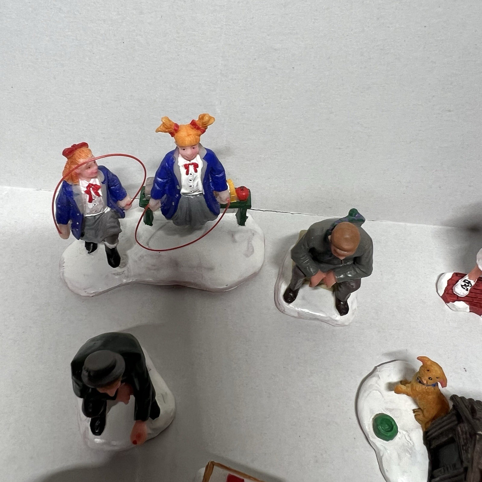 Vintage Lemax Christmas Village Figurines Accessories Mixed Lot – 12 Pieces