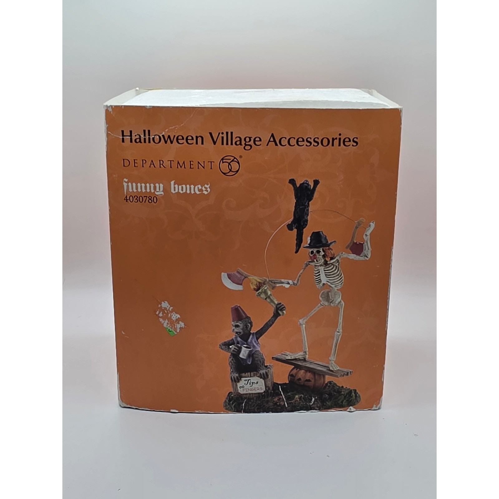 Department 56 Halloween Village Funny Bones Skeleton Monkey Circus 4030780
