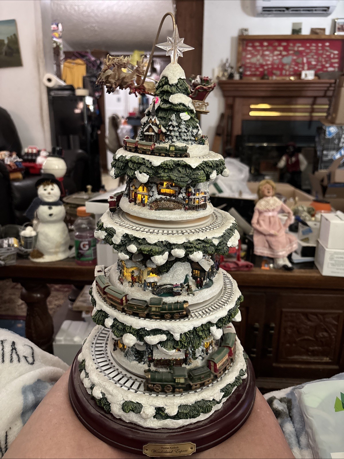 Hawthorne Village Thomas Kinkade Wonderland Express Christmas Tree – Train Music