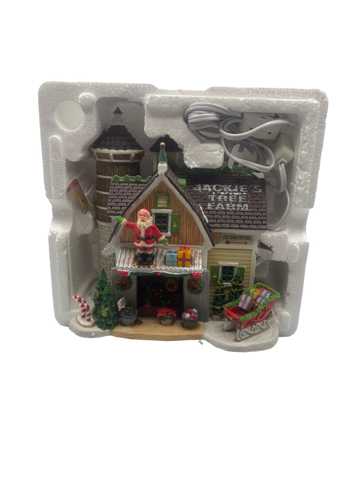 2007 Lemax Carole Towne Collection Jackie’s Tree Farm Christmas Village with Box