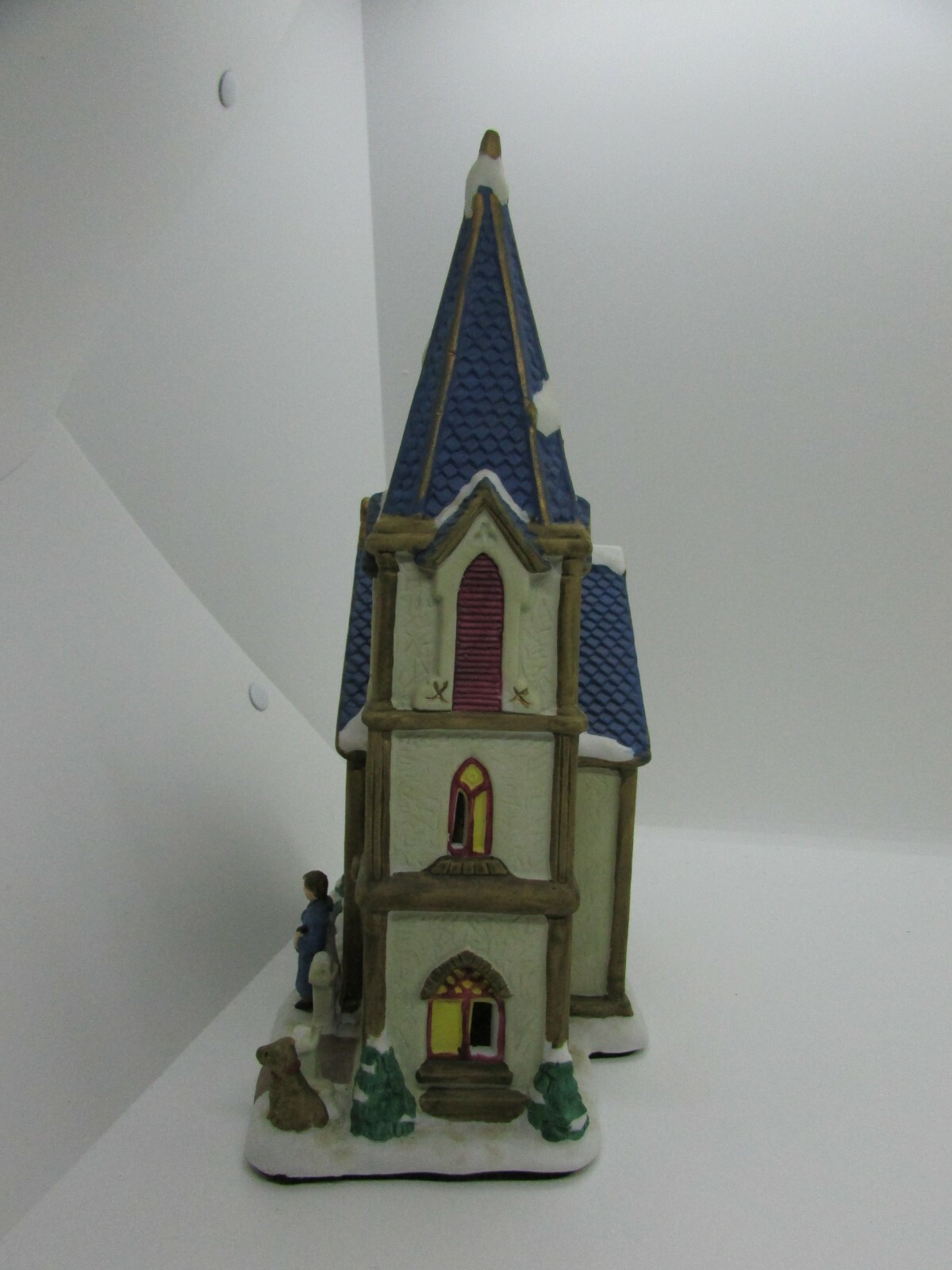 Trim A Home ST. PAULS CHURCH Porcelain Christmas Village House 2000 EUC!