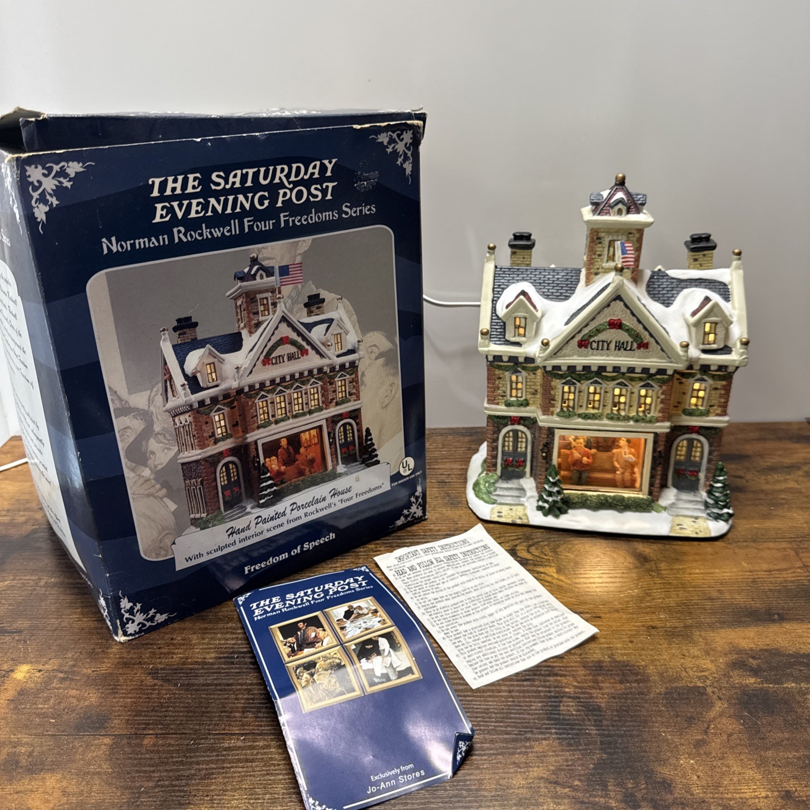 Saturday Evening Post Norman Rockwell Freedom of Speech Christmas Village House