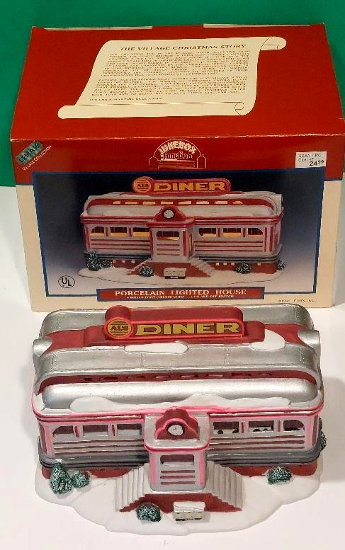 Lemax – AL’s DINER — Jukebox Junction Light Up Retro Collection — NEW in BOX