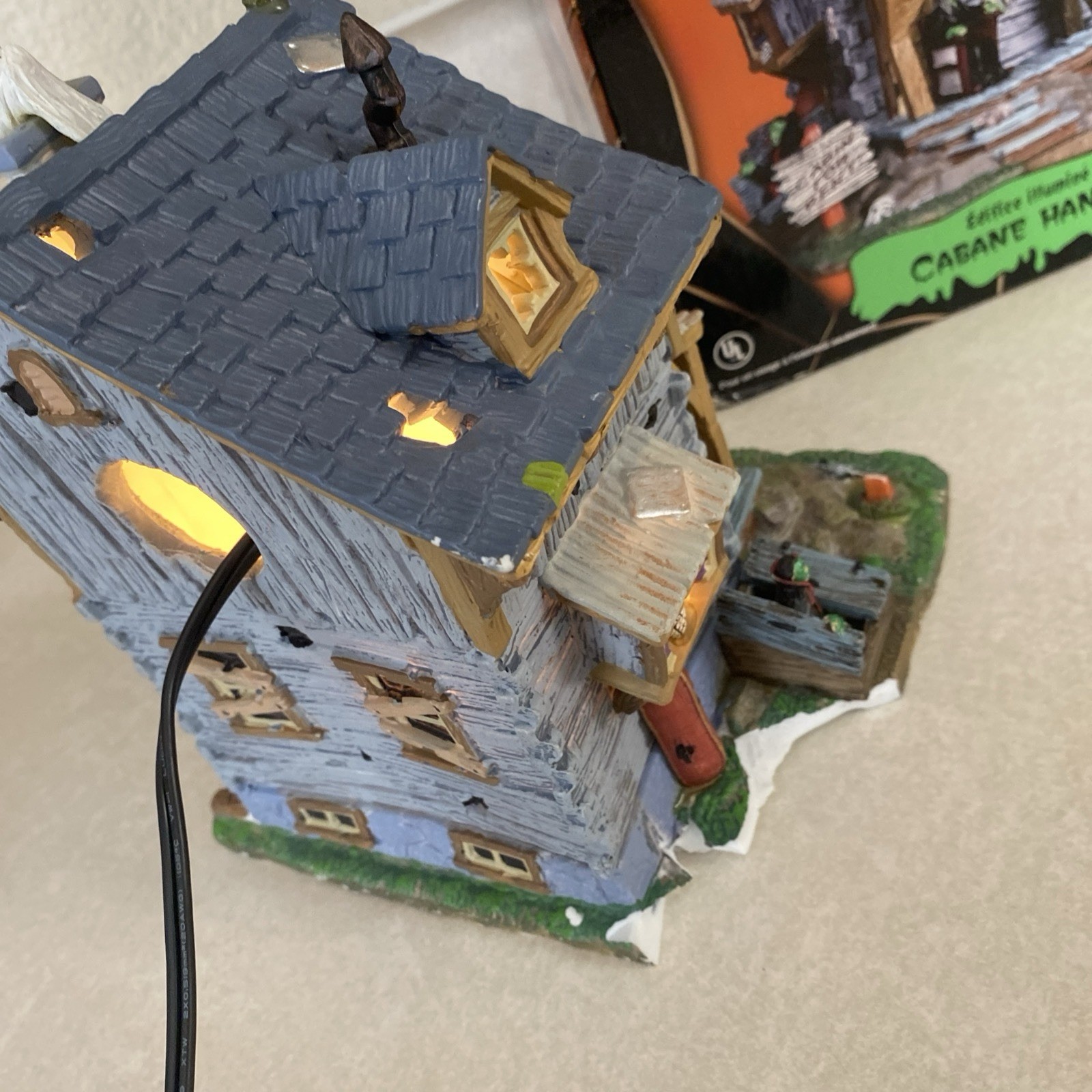 RARE Lemax Spooky Town Haunted Cabin 2010 Limited Edition With Box!