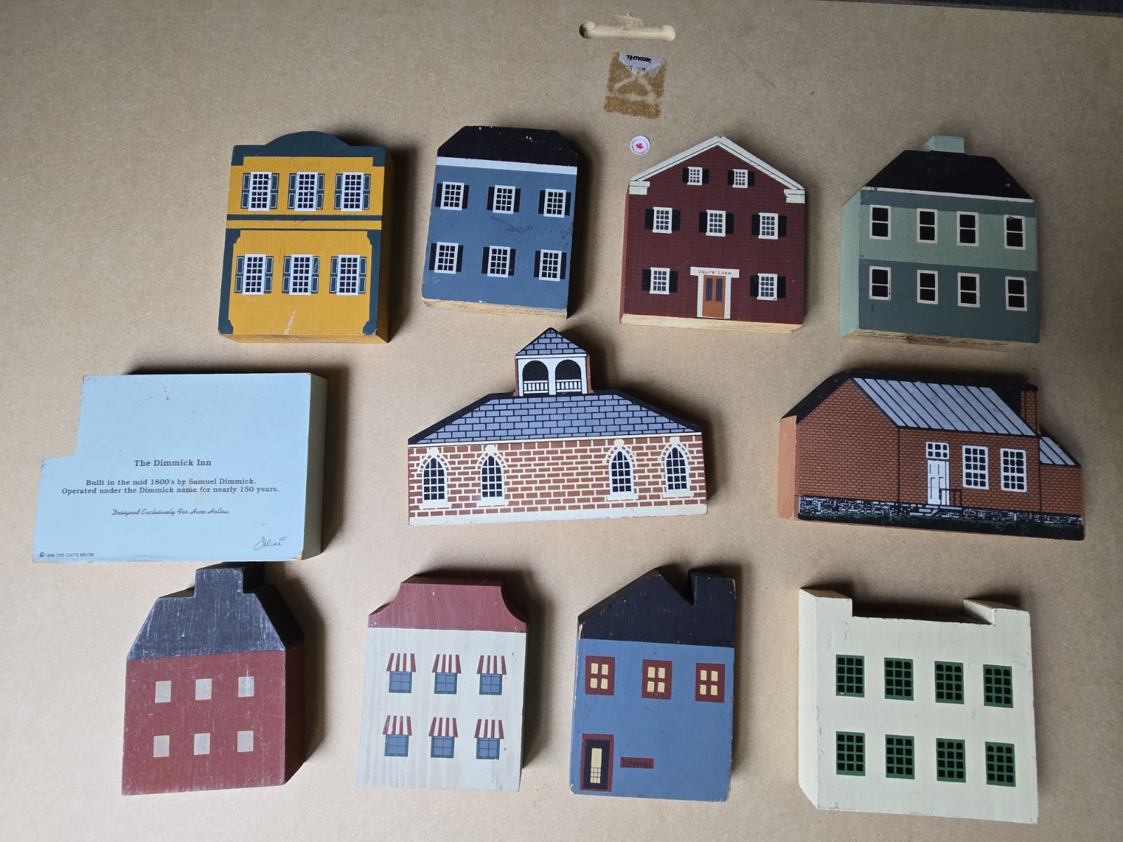 The Cats Meow Village Wooden Town Bldgs mixed lot & 1 piece Gumnut Village bldg