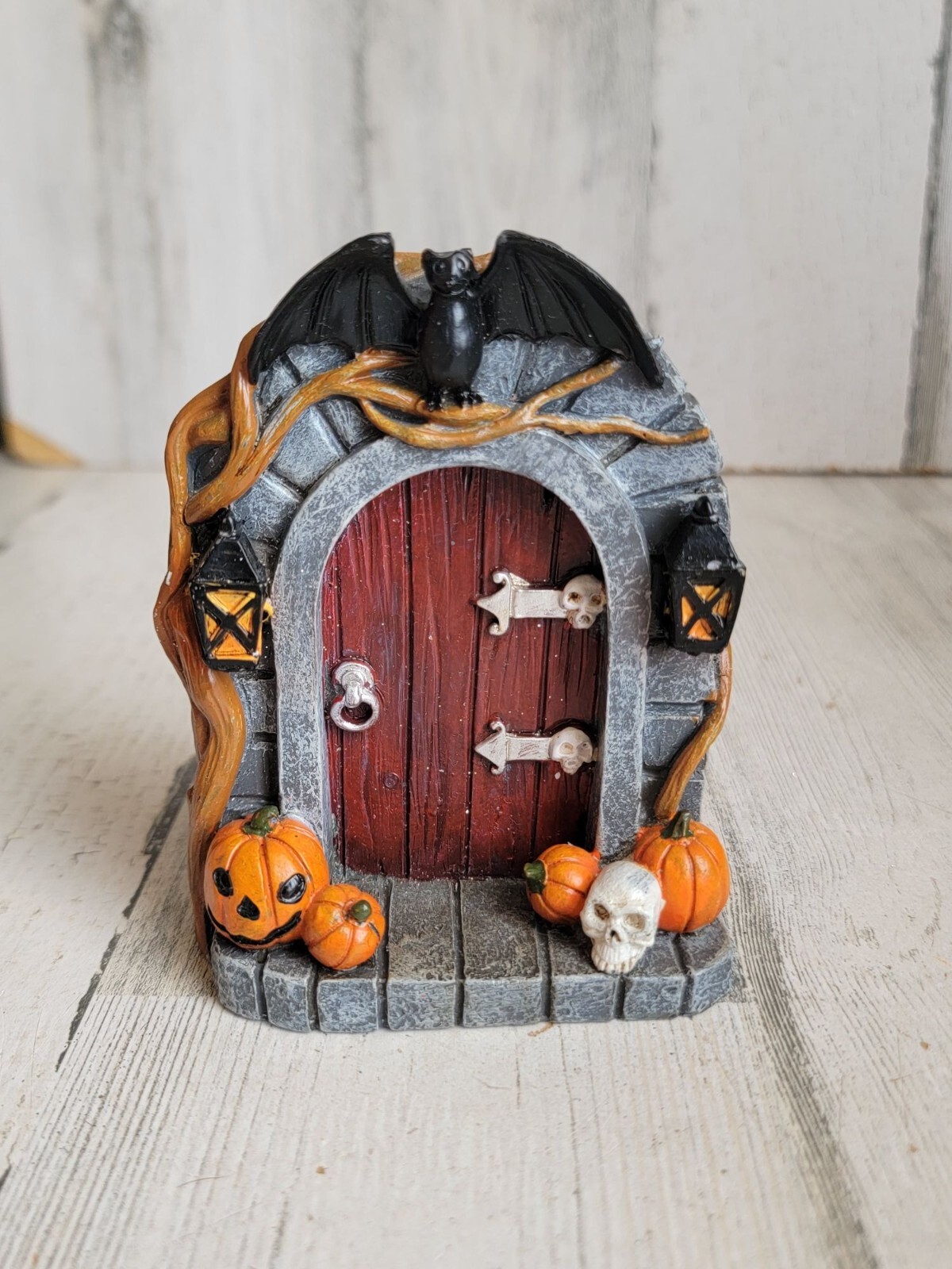 Halloween door bat pumpkin Village accessory spooky