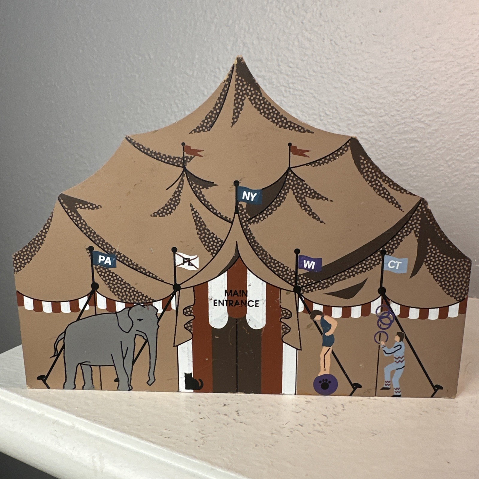 VTG The Cat’s Meow Circus/Fair Theme Lot Of 6 Shelf Sitters Big Top, Side Show